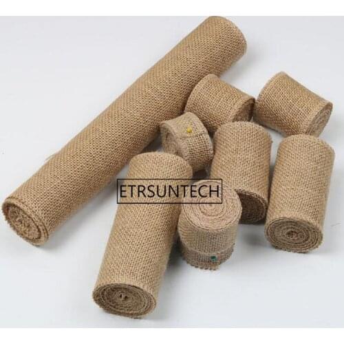 Burlap Roll Hessian Jute Retro Chair Cover Chair Bands for Wedding Banquet Decor DIY Craft