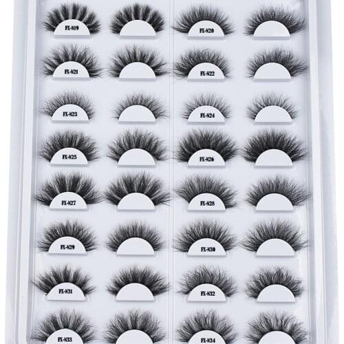 Mixed4/7/8pair Mink Lashes Real Mink Hair Messy Fluffy Lashes Short Soft Natural Eyelashes Mink Eye Lashes Makeup Mink Eyelashes
