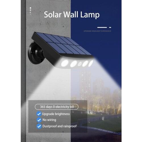 2pcs In A Box 2021 High Quality New Solar Wall Lamp Any Angle Garden Motion Sensor Solar Light