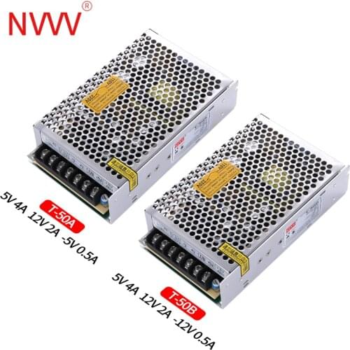 NVVV T-50C 5V 15V -15V Triple output power supply T-50A 5V 12V -5V ac dc converter T-50B 5V 12V -12V AC to DC T-50D 5V 12V 24V