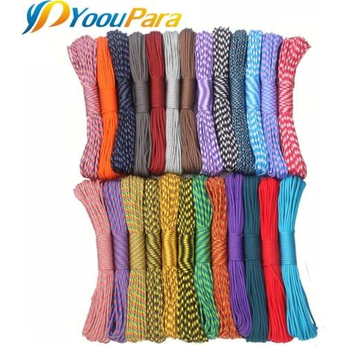 250 Colors 100Meters Paracord 550 Rope Type III 7 Stand Paracord Parachute Cord Outdoor Camping Survival kit Wholesale