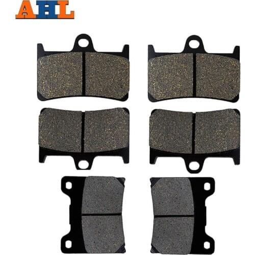 AHL Motorcycle Front and Rear Brake Pads For YAMAHA YZF 600 R YZF600R YZF 1000 R 1997-2007 Black Brake Disc Pad