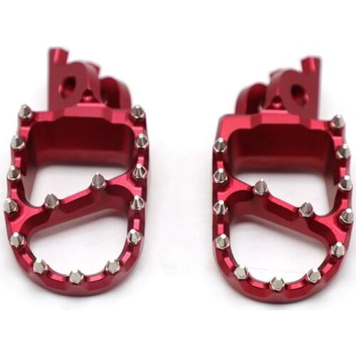 New 7075 MX Foot Pegs Rests Pedals For Honda CR CR125 CR250 CRF150R CRF450R CRF250 CRF450X Dirt Bike Motocross Enduro Supermotor