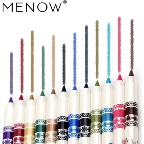 Menow Miele P11013 12 Color Eyeliner Pen Eyeliner Waterproof Not Smudge bai gan Glue Pen Foreign Trade Best Seller