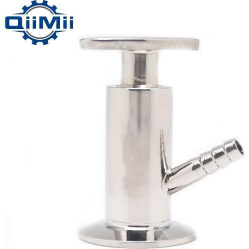 QiiMii 1.5" Sanitary Ferrule Tri Clamp Type Food Medicine Elliptic Sampling Valve Stainless Steel SS304 Clamp Sample Valve