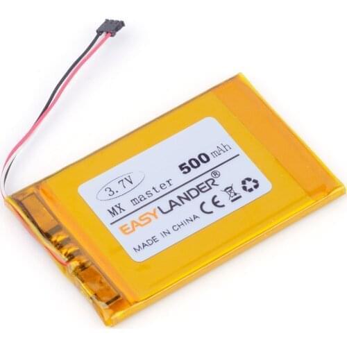 EasyLander Replacement 3.7V 500mAh li Polymer Battery for Logitech mx master 533-000088 wireless mouse AHB303450PRT-02 AHB303450
