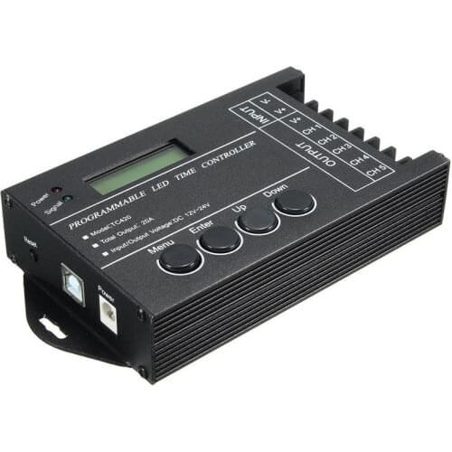 TC420 Time programmable RGB LED Controller DC12V-24V 5 Channel LED Timing dimmer