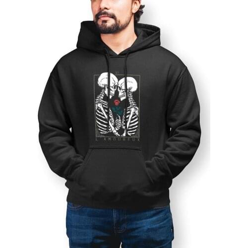 Skeleton Hoodie Streetwear Autumn Hoodies Fashion Long Cotton Pullover Hoodie Men XXXL