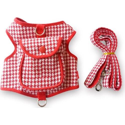 Pet Dog Harness and Leash Set Outdoor Dog Harness Vest Pets Accessories for Small Dogs Puppy Cat Chest Strap Walking Lead Leash