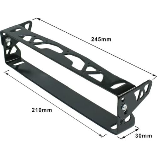 Universal Car Styling Aluminum License Plate Frame Adjustable Number Holder BLACK