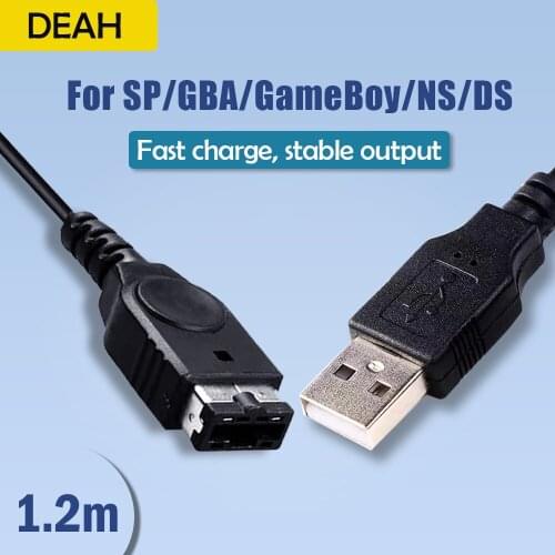 1.2m USB Data Cable For Nintendo GBA SP NDS Game Console Controller Games Handles Charger Cable Charger Cord Game Accessories