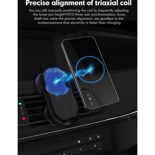 High Quality 15W Automatic Wireless Clamping Fast Car Charger Mount Holder For Mobile Phones Wireless Fast charge Car Charge