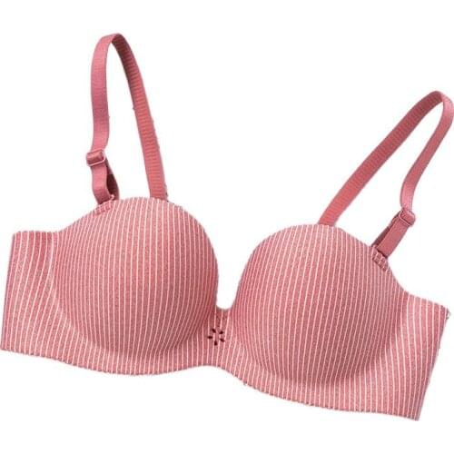 LONKKO Seamless Bras For Women Sexy Bra Push Up Lingerie Wireless Bralette Striped Brassiere Female Underwear Breathable Intimat