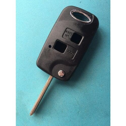 1Pcs New Replacement Flip Case For Lexus IS200 GS300 LS400 RX300 2 Buttons Conversion Remote Key Fob Shell Blank Blade No Logo