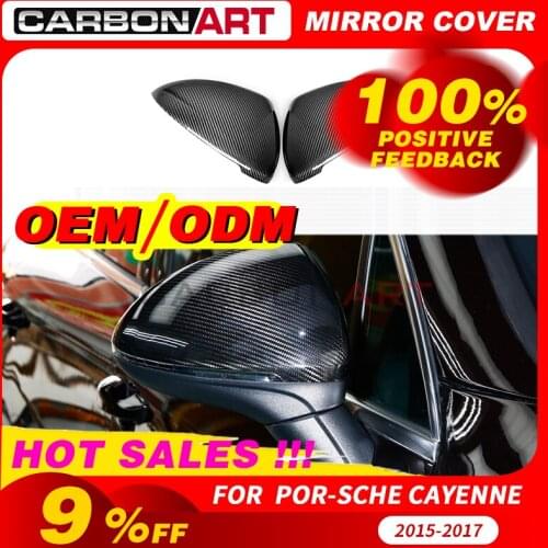 100% Carbon Fiber mirror cover Rear View Mirror Cover For high-end Porsch cayennne car styling accessaries Replacement design