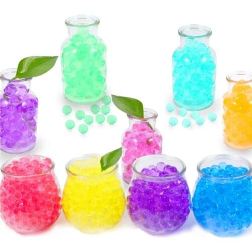 1000Pcs Pearl Shaped Crystal Soil Water Beads Mud Grow Magic Jelly Balls Wedding Home Decor Hydrogel Water Beads Children Toy