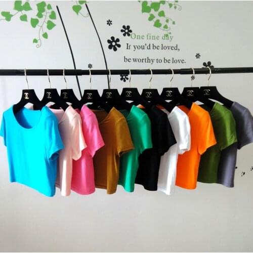 20 pieces/lot) beautiful short sleeves half-length T shirts can choose colors OM405