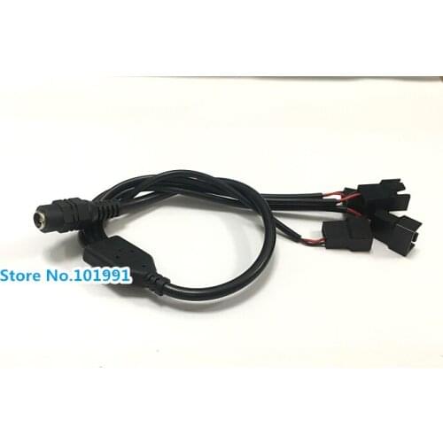 4 DC High Quality New Arrive 5.5*2.1mm DC to 4Port 4Pin Cooling Fan Power Cable