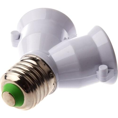 Brand New E27 1 to 2 E27 LED Light Lamp Bulb Adapter Converter Split Splitter Base Socket