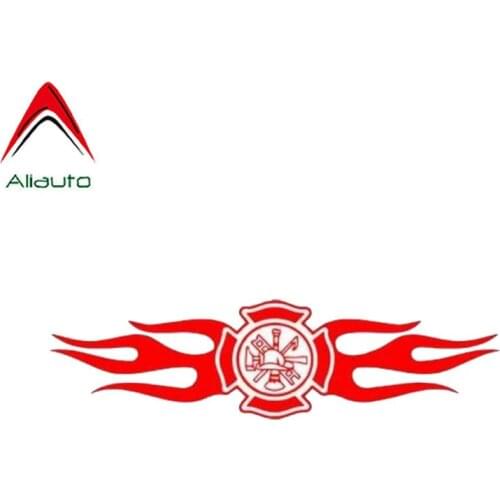 Aliauto Funny Car Sticker Cross Firemen Reflective Window Decals for Vw Beetle Tucson Megane 2 Lada Kalina Turkish,18cm*5cm