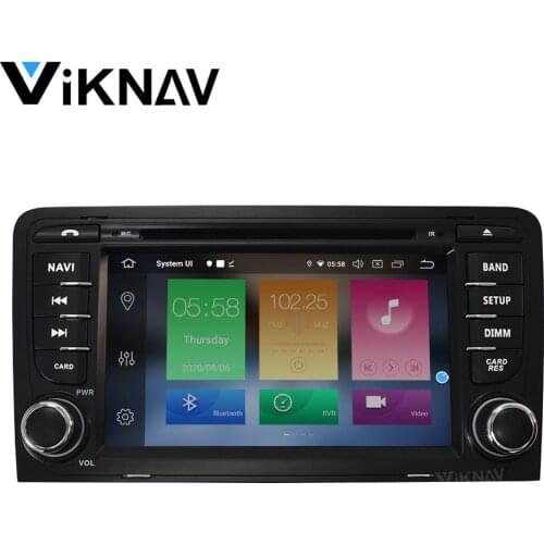 1 DIN Android 10 Car radio For Audi A3 8P 2003-2012 S3 2005-2012 car stereo autoradio auto audio tape recorder gps navigation