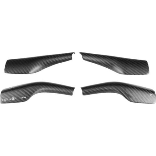 Car accessories gear Matte Carbon Fiber Headlight Trim and Paddle Shifter Cover Fit for Tesla Model 3 Model Y