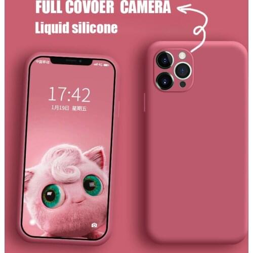Full cover camera liquid silicone phone case for iphone 11 pro max x xs xr 8 7 6 6s plus 5 5s se official quality cover