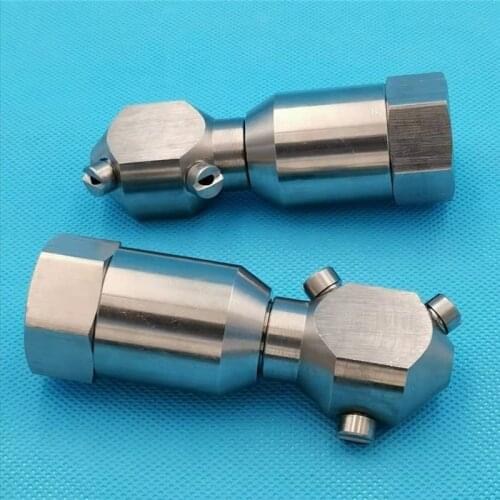 Flat fan vee jet head cleaning nozzle,360 degree impact bottle rotary tank washing nozzle,self-rotary tank cleaning nozzle