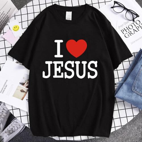Summer New Fashion I Love Jesus Printed Men Women T Shirt Short Sleeve Harajuku Unisex Oversize T-shirts Tops Plus Size
