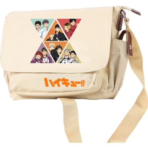 Hot Anime Haikyuu!! Crossbody Bags Cartoon Shoyo Hinata Bookbag Oxford School Bagpack Students Messenger Bag Women Handbag