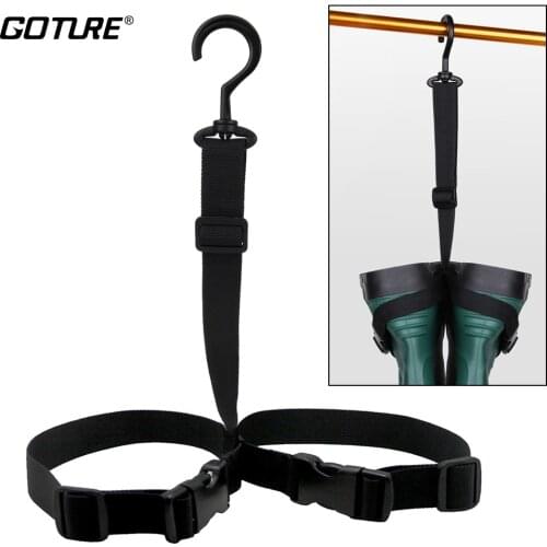 Goture Fishing Wader Hip Boot Hanger Strap Belt Shoes Drying Rack Fishing Accessories