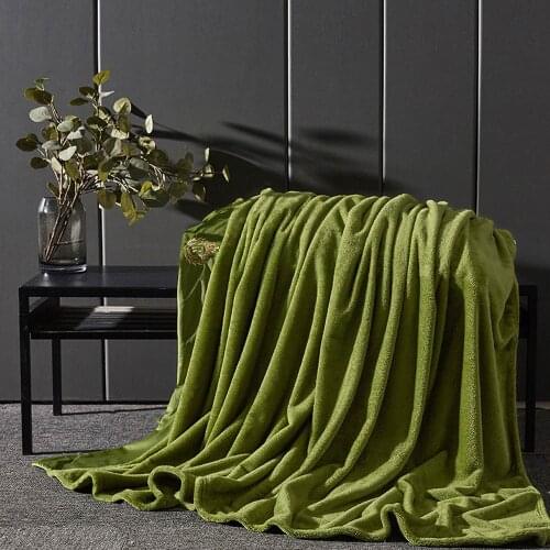 PAPA&MIMA Brown Solid INS Winter Embroidery Thick Fleece Throws Blanket Microfiber Polyester Full Queen Size Sheets Bedspread