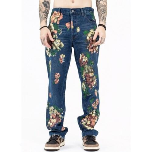 High street Graffiti jeans trousers Mens clothing regular