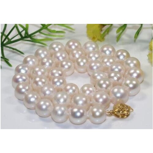 Terisa Pearljewelry Big Size AA 11-12MM White Color Round Freshwater Pearl Necklace Cultured Pearl Jewelry