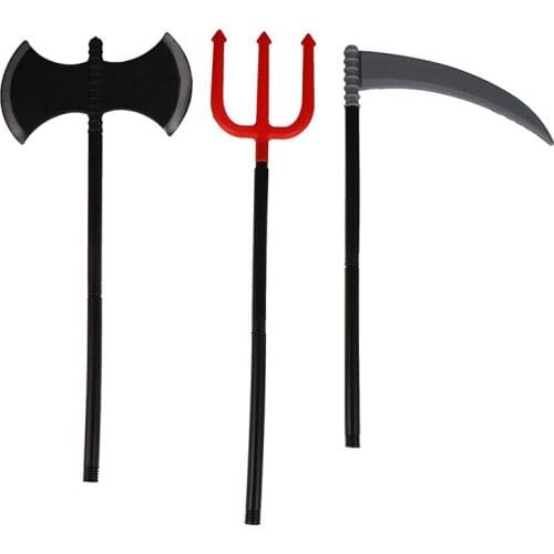 Pitchfork Plastic Cattle Fork Weapon Toy Halloween Costume Accessory Party