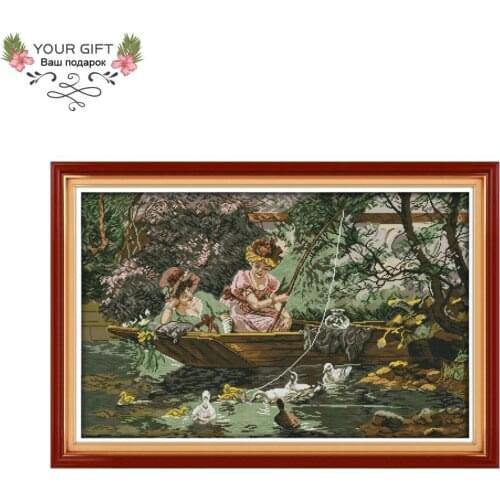 Joy Sunday RA137 14CT 11CT Counted and Stamped Home Decor Girlfriend Needlework Needlepoint Embroidery DIY Cross Stitch kits