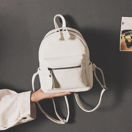 Fashion Teenage Girls Preppy Style Mini Backpack PU Leather Travel Bags Women Backpack Mochila Feminina Black/ Brown/Pink/White