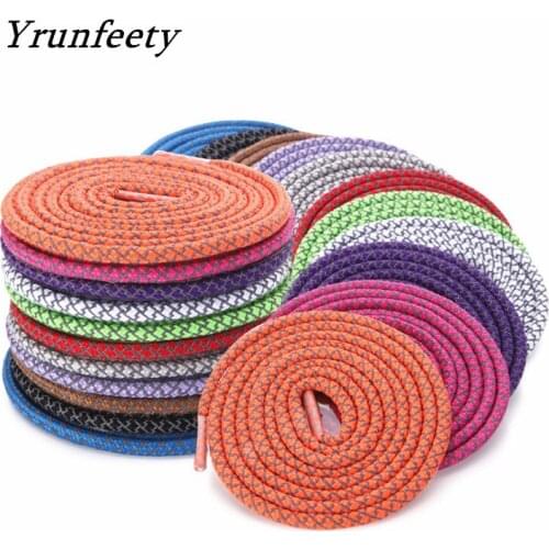 2020 47" High Light Round Reflective Shoelaces Runner 3M Reflective Shoe Laces Safety Luminous Glowing Shoelace for Shoes 350 V2
