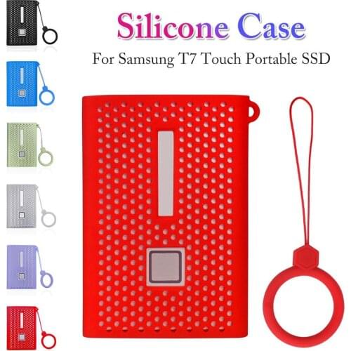 Silicone Protective Case Anti-Scratch Cover for Samsung T7 Touch Portable SSD Sleeve Shell Accessories