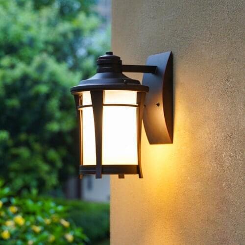 Modern European glass light yard corridor proch villa balcony lamp outdoor lamp rainproof IP45 wall light garden light
