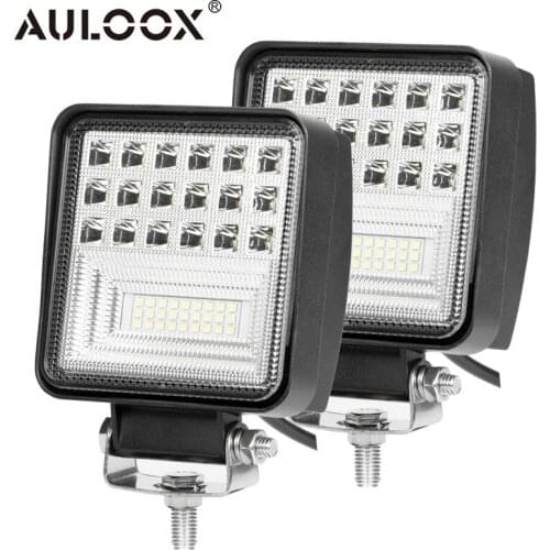 AULOOX 5inch Auto LED Work Light Offroad LED Bar Flood Spot LED Work Lamp for Pickup Lada ATV Motoclcle 4x4 Truck Tractor