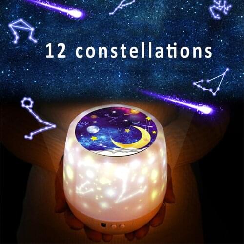 LED Star Starry Galaxy Projector Baby Night Light Moom Lamp Bedroom Decor Rotating USB Planets Sky Projector Night Lamp Gift