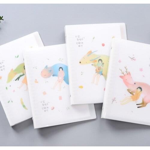 Loose-Leaf Notebook Memo Pad Transparent Cover School Office Pads Stationery A5 B5 Creative Fresh Cute Diary Replacement Paper