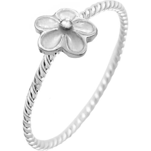 DARK DIAMOND-twisted ring in 925 sterling silver. (Flower)