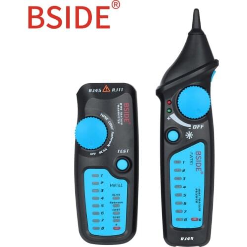 Bside FWT81 Cable Tracker RJ45 RJ11 Telephone Wire Network LAN TV Electric Line Finder Tester multimeter