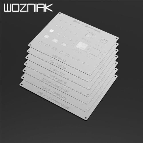 2UUL * UNION REPAIR BGA Reballing Stencil For IPhone 6 6s 7g 8P X XS 11 Pro Max Motherboard IC Chip Reballing stencils