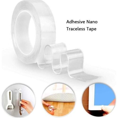 Waterproof Double-Sided Adhesive Nano Tape Reusable Adhesive Nano Traceless Tape Remove Stickr Kitchen Cabinets Glue Gadget