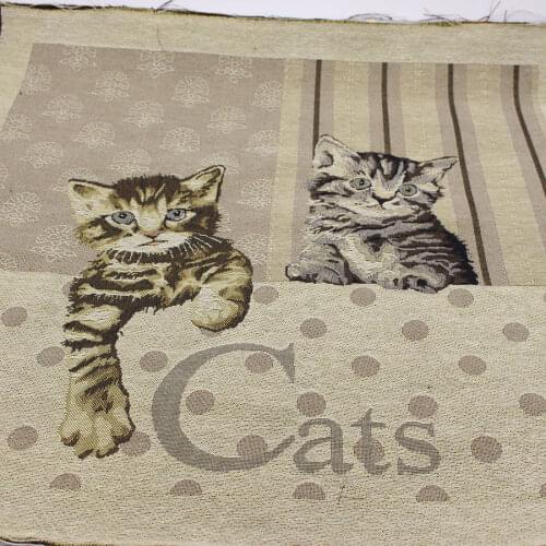 High-End Cats Pattern Sofa Cushion Fabric Patchwork Pillow Bag Handmade Cloth Cotton Tissue Textile Woven Telas Tecido