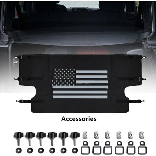 Marlaa Cargo Rear Trunk Shield Luggage Shade Cover for 07-17 Jeep Wrangler JKU Sports