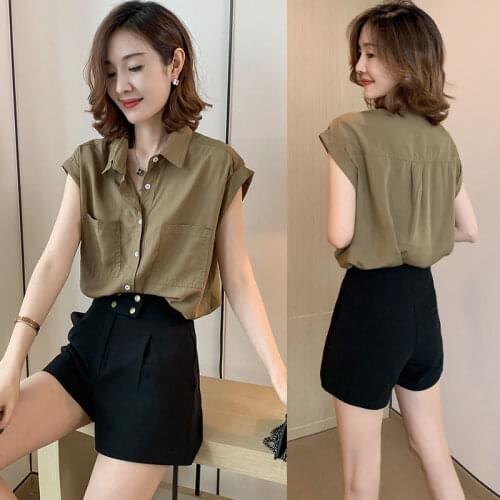 PIPIMOTHER Women Design Sense Small Crowd Chiffon Shirt Korean Slim Blouse